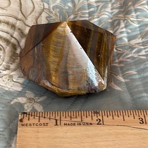 Rock Paradise cut piece of tiger eye faceted